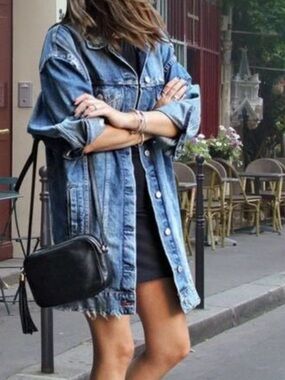 Highway Jeans Long Blue Denim Jacket